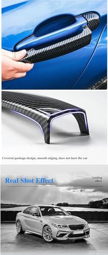 Protector de manija de puerta para Tiguan MK2 que evita arañazos en acabado carbon 2