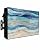 Lsrtoss Outdoor TV Cover - 52-55 Inch Weatherproof, Blue Coastal Outdoor TV Enclosure with Zipper & Roll Up Front Flap