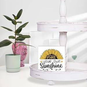 Yyds sunflower decor country wood box signs sunflower gifts summer decorations for home office desk decor for women men wooden box signs for farmhouse home tabletop bookshelf bedroom porch  urban country home decor