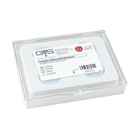 GVS Filter Technology Filter Disc, PES Membrane, 0.45µm, 25mm, 100/pk Cover
