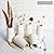 YANLING 6 Pack White Ceramic Vases for Home Decor, 6 Inch Modern Centerpieces for Pampas Grass, Table, Boho Flowers Decor