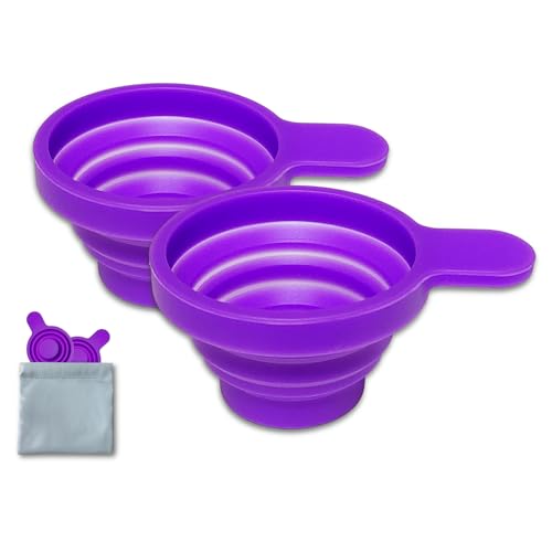 Image of QMARK Collapsible Silicone Pee Cups for Ovulation and Pregnancy Tests, 2 Pack with Travel Case, Reusable