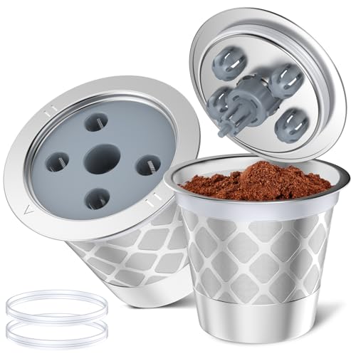 Image of Reusable K Cup for Ke K Supreme machine- permanent ke coffee filter Refillable K cups for Ke K Supreme Plus Coffee Makers(2pcs)