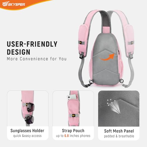 Image of SKYSPER Sling Bag RFID Cross Body Bag Recycled Crossbody Backpack Travel Daypack
