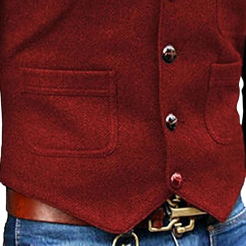Veste en tweed haut de gamme ajustée à col haut masculin - 3