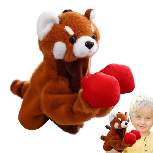 Puppet animales, marionetas de mano - Juguete de peluche interactivo, marioneta de boxeo de aprendizaje temprano con brazo retráctil para niños de 3+ años Showtelling Storytelling Fun Happy Silly