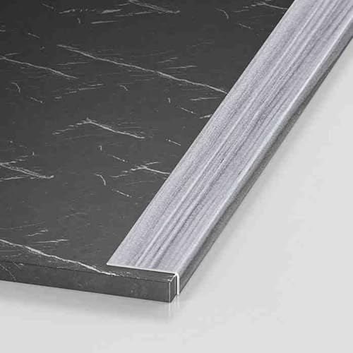 トランジションストリップ アルミニウム エッジングトリム ストリップ 内装外装、階段ノーズエッジトリム、木材/ビニール/タイル階段用トランジションストリップ、Lモールディングトランジションバー(グレーC、WxH2x0.8cm(0.79x0.31))