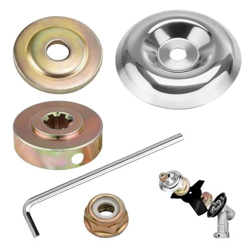 5 Pièces Kit Ecrou Tete Debroussailleuse Accessoires, Kit Fixation écrou Lame Boîte, Pieces Detachees pour Debroussailleuse et Tondeuses à Gazon,...