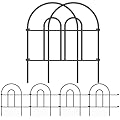 AMAGABELI GARDEN & HOME 35 panels Decorative Garden Fences and Borders for Dogs 18in(H)×50ft(L) No Dig Metal Fence Panel Garden Edging Border Fence For Animal Barrier Fencing for Flower Bed Yard Small