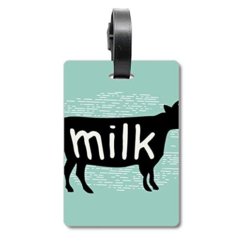 Étiquette de bagage motif vache noir pour éviter la perte de valise