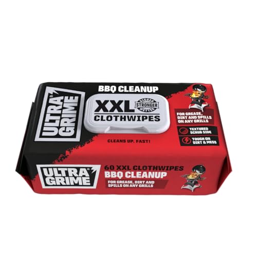 UltraGrime BBQ Cleaning Wet Wipes - Big Size Disposable Grill...