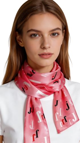 SERENITA Scarfs for Women, Lightweight Soft Silky Scarves, Initial 60
