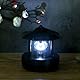 POHOVE Solar-Leuchtturm, LED-rotierender Leuchtturm, 360 Grad drehbare Solarlampe, LED-drehende Solar-Gartenleuchten, wasserdichte Beacon-Lampe, Outdoor-Ornament-Dekoration für Rasen, Terrasse