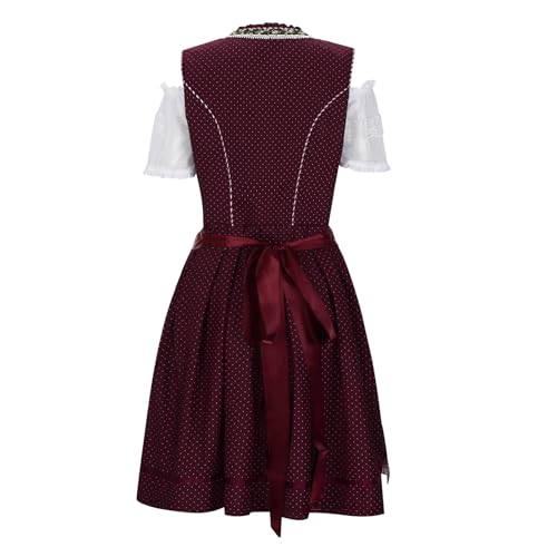 Vestido Dirndl de inspiración rural con elegante sobrefalda de gasa midi 3