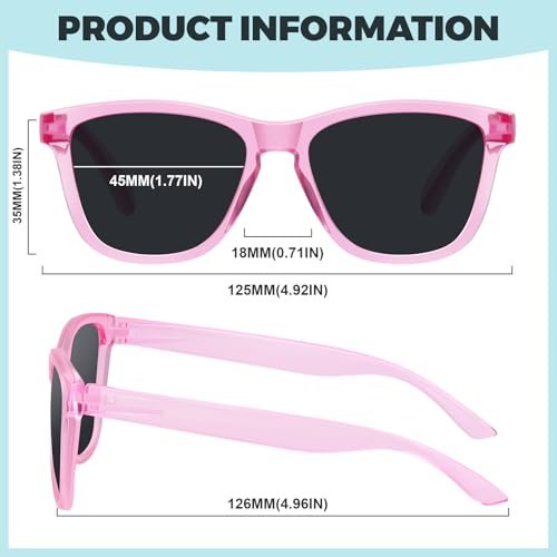 Image of Kids Polarized Sunglasses for Girls Boys UV400 Protection Classic Fashion sun Glasses Lightweight Material Age 3-10