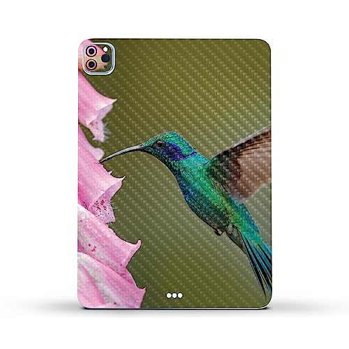 Image of MightySkins Carbon Fiber Skin Compatible with Apple iPad Pro 11 inch M2 4th Gen (2022) Full Wrap Kit - Hummingbird | Protective, Durable Textured Carbon Fiber Finish | Easy to Apply | Made in The USA