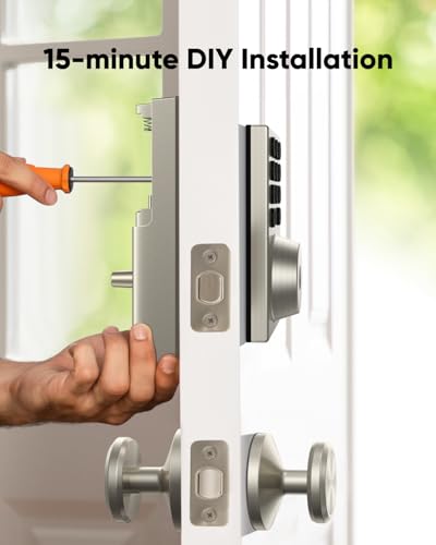Image of eufy Security Smart Lock C30, Keyless Entry Door Lock, Built-in WiFi Keypad Deadbolt for Front Door, No Bridge Required, Easy Installation, App Remote Control, Reliable Power, BHMA Grade 3, Nickel