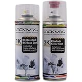 MIPA SE Autolacke & Lackmix Spraydosen für VW / LC9Z Black Magic Perl/Alle Farbspray-Sprühdosen Sets (Basislack + 2K Klarlack)