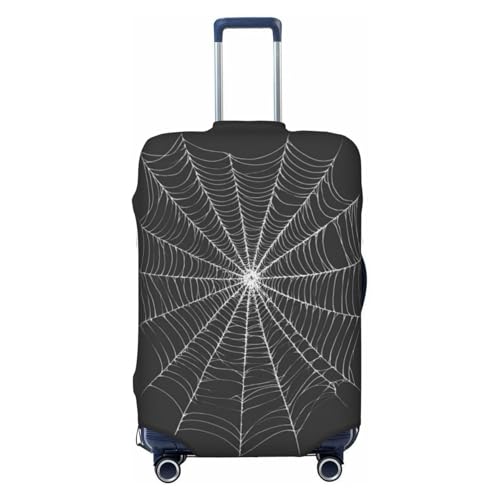 Minimalist Spider Web Elastic Travel Luggage Covers Dustproof Scratch-Resistant Suitcase Protector Fit 22-24 Inch - Main Image