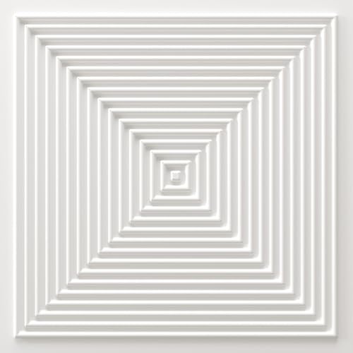 Image of Kayra Decor 3D PVC Wall Panels for Bedroom & Living Room | Line Design |White Color | 19.7 x 19.7 Inch | Pack of 12 | 32.28 Sq Ft
