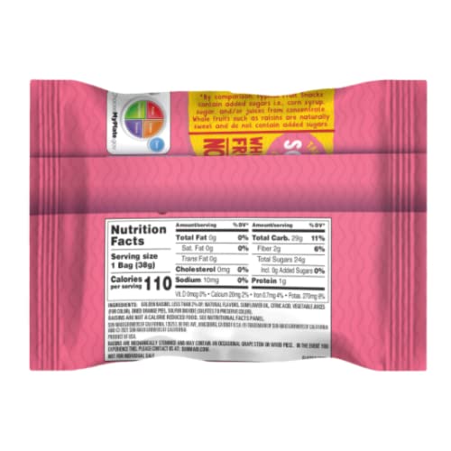 Image of Sun-Maid Sour Strawberry Fruity Raisin Snacks - (200 Pack) 1.33 oz Pouches - Sour Strawberry Raisins - Dried Fruit Snack for Lunches and Snacks