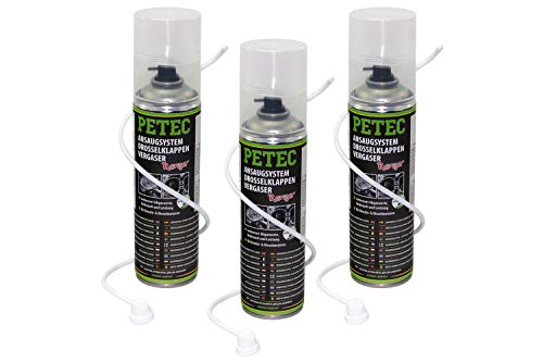 PETEC 72450 AGR Ventil Reiniger Drosselklappenreiniger Vergaserreiniger 3x 500ml
