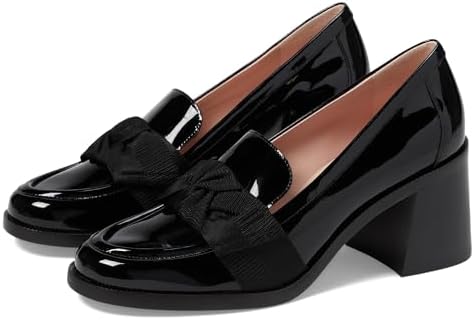 【black】Trois Heel Loafers Loafers woman heel 3 cm black suede | Barca Stores