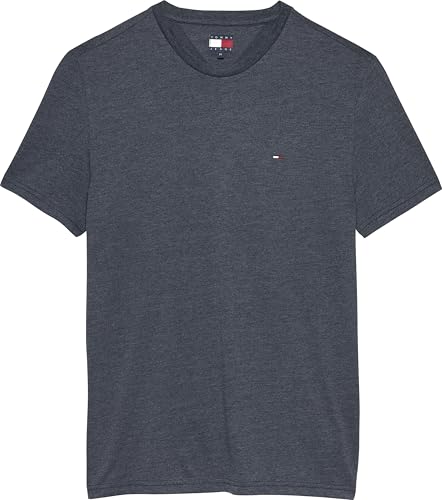 Tommy Jeans Herren T-Shirt Kurzarm Tee Rundhalsausschnitt, Blau (Dark Night Navy Htr), M – Ansicht 1