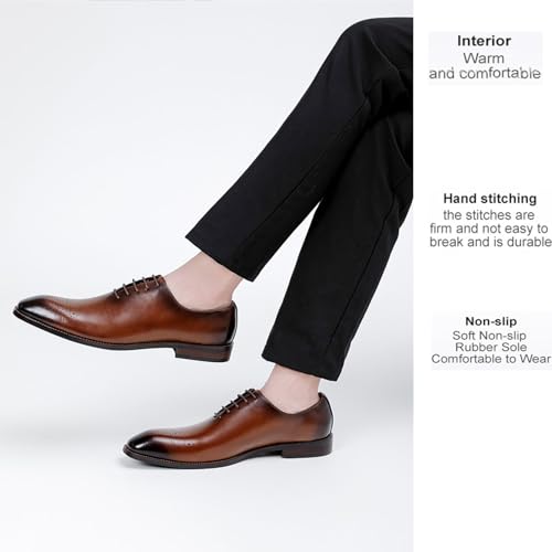 Men's Business Formal Leather England Style Oxford Shoes Classic Fashion Comfortable Non-Slip Pointed Toe Formal Dress Shoes3