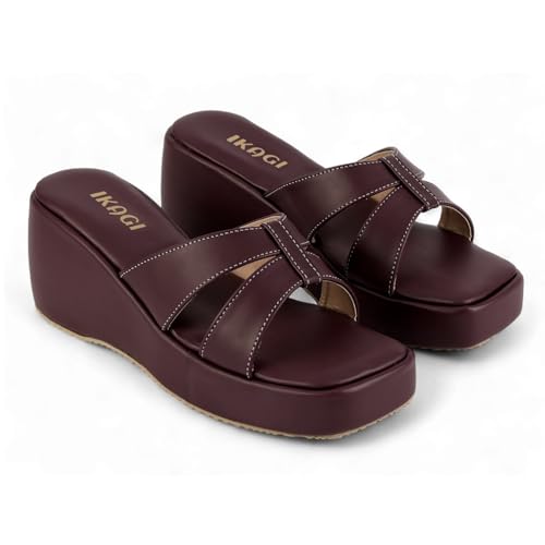 Image of IKAGI Women's Wedge Heel Sandals | Comfortable Fashion Platform Wedges