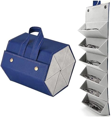 Almacenamiento Gafas Sol, 6 Ranuras Caja de Gafas Organizador de ...