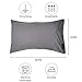 2 Pack Grounding Pillowcase with Cotton Silver Fiber, Conductivity Grounding Pillow Case for Better Sleep, Gray, 20x30 inch