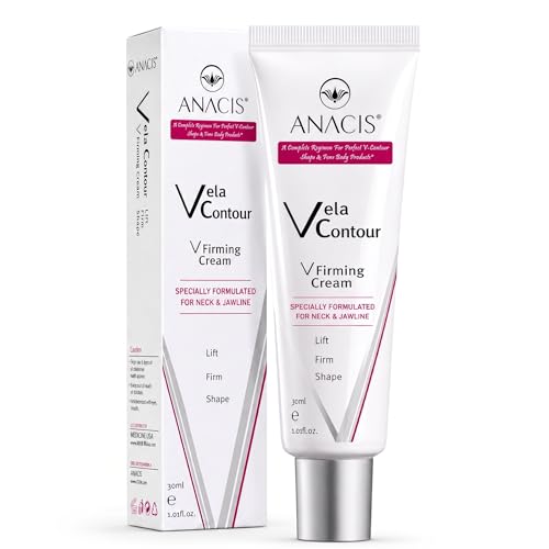 ANACIS Korean Neck Firming Cream - Crepey Turkey Neck Sagging Skin - V-Line Jawline Contouring & Décolleté Moisturizer for Women & Men 1.01 fl.oz