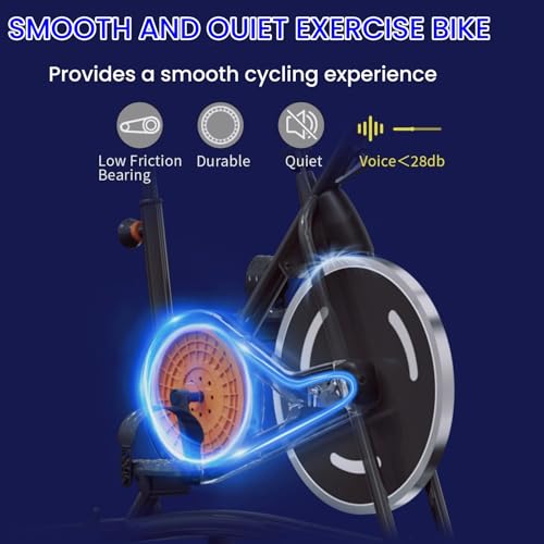 Image of NAYSAYE Exercise Bike, Adjustable Stationary Bikes with Smartphone Mount, Professional Exercise Bike with Digital Pulse Display for Home and Office