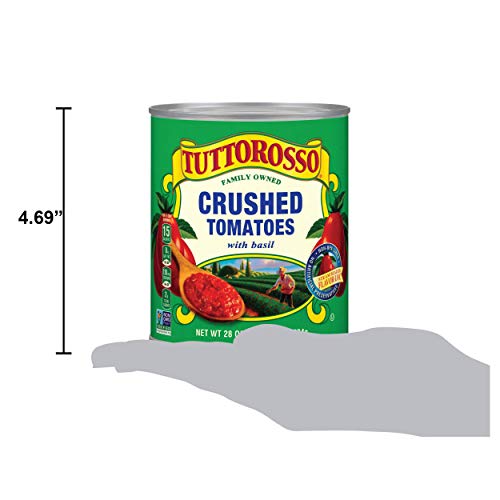 Tuttorosso Crushed Tomatoes with Basil, Gluten Free and Vegetarian Recipe, 28oz Cans, 6-Pack - Thumbnail 5