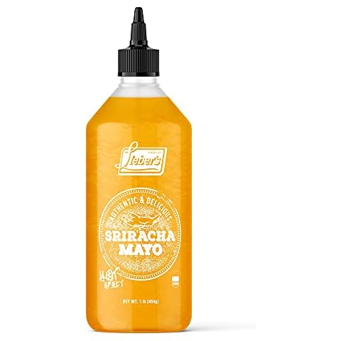 Lieber's Authentic And Delicious Sriracha Mayo, Hot And Spicy Mayonnaise Sauce, Non-GMO, No MSG, Gluten-free, Cholesterol-free, and Vegan, NET WT. 1 lb (454g) Cover