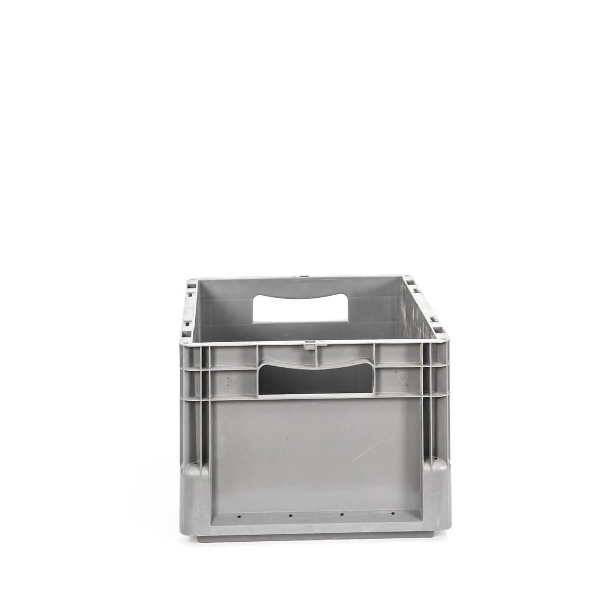 SSI Schäfer EuroBox ELB 4220 grau 40x30x22 cm, 20,4 L - gebraucht 8er Set inkl. neuem Rollwagen, Transportroller belastbar bis 300 kg, Kunststoffbehälter stapelbar, robuste Aufbewahrungskiste