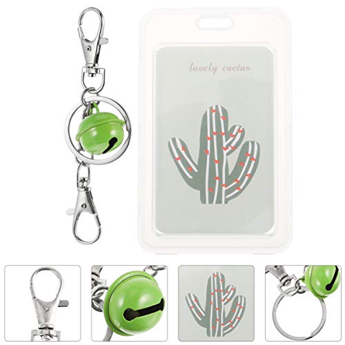 NUOBESTY 10 Pcs Porta-Cartão Transparente para Crachá de Identificação Empresarial Capa para Cartão