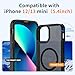 Hualele Magnetic for iPhone 13 Mini Case & iPhone 12 Mini Case,Compatible with MagSafe, Military Grade Dropproof Translucent Matte Hard Back Soft Edge Slim Phone Case iPhone 13/12 Mini,Black