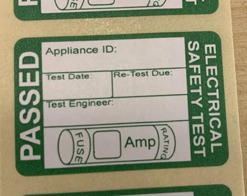 Étiquettes de test BS7671 pour marquage réglementaire étanche
