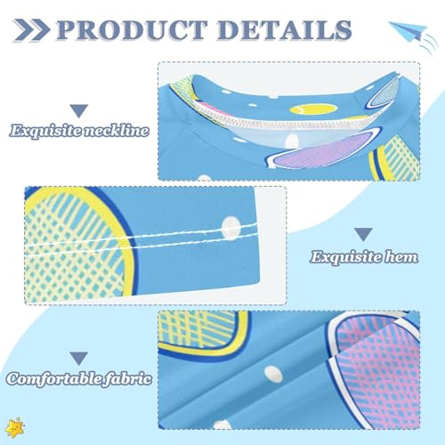 Boys Short Sleeve T-Shirts Tennis Blue Sport Rashguard Kids Swim Shirts Sun UPF 50+3