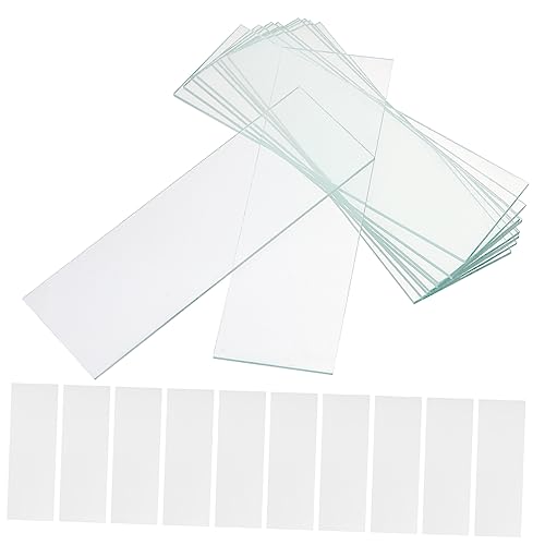 Alipis Optical Microscope Slides Pcs Blank Microscope Slides for Biology Class Props