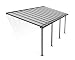 Produktbild Palram Canopia Olympia Terrassenüberdachung 3x7 - Gestell aus Alumiuium & 16 mm Polycarbonat - Terrassendach Für den Ganzjährigen Gebrauch Geeignet, Grau, 739 x 295 x 305 cm, 739x295x305 cm