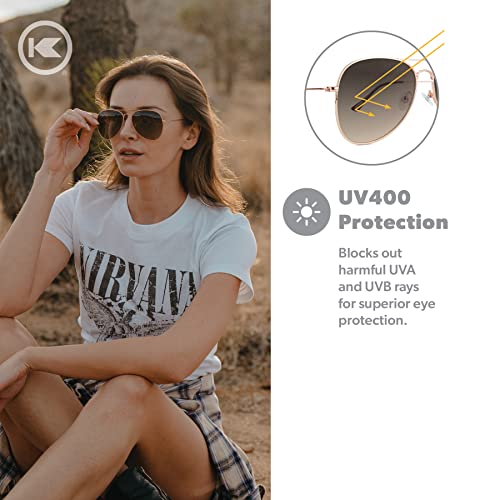 Image of Knockaround Mile Highs Polarized Aviator Sunglasses for Men & Women - UV400 Protection