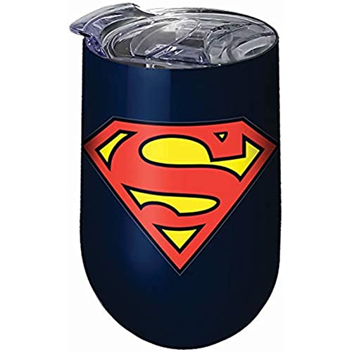 Image of Spoontiques Superman Logo Stainless Tumbler, 16 ounces