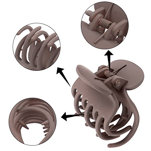 JOYOYO 4 Pcs Small Claw Clips for Thin Hair Double Row Teeth Hair Clips 1.5 Inch - Image 2