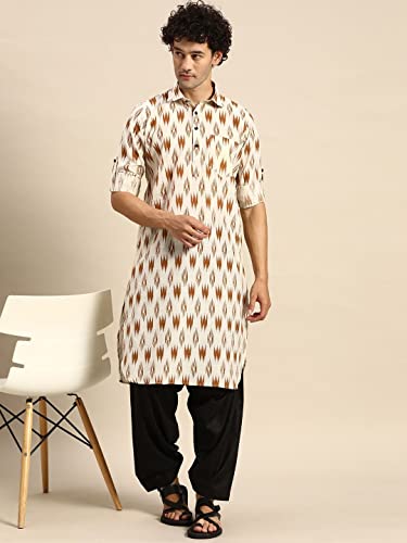 Image of Rajubhai Hargovindas Men's Festive Cotton Pathani Kurta