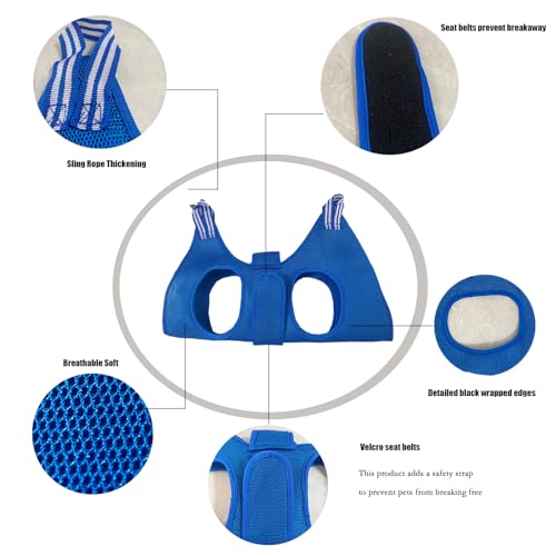 Image of Cat and Dog Grooming Hammock with Safety Belt for Nail Clipping、Grooming,Cat Bathing Bag for cat Nail Trimming,Pet Claw Care Bag, Dog Grooming Harness(XS,Be Sure to Check The Size Chart)