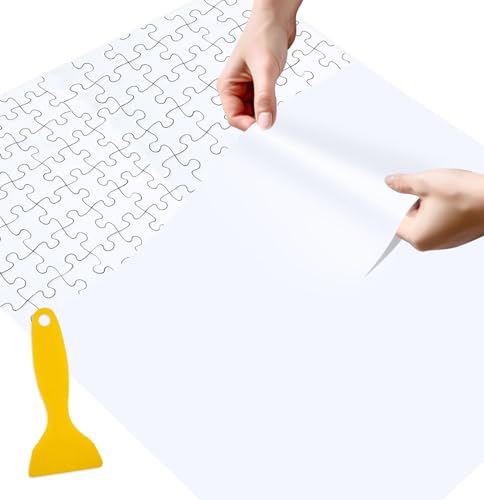 SietDESEO 6 Pieces Puzzle Saver Sheets Peel and Stick, Preserve 1 x 1000 Jigsaw Puzzle Glue Sheets, Puzzle Sticker Sheets for Easy to Preserve and Frame Jigsaw Puzzles