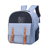 pet Backpack， Large Capacity Portable Cat Backpack Breathable Pet Travel Bag Wear-Resistant Foldable for Kitten, for Cats & Dogs(A)